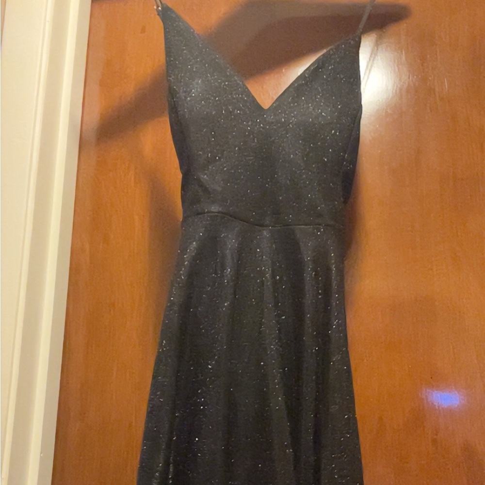 Windsor Black Glitter Mini Dress